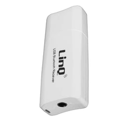 LinQ Adaptateur audio Bluetooth USB / Jack 3.5mm Fonction kit mains libres Blanc