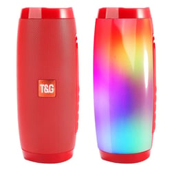 Enceinte Bluetooth Portable Lumineuse Autonomie 3H Puissance 10W Micro SD FM Rouge YONIS