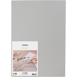 Linoleum, dim. 30x40 cm, ép. 3 mm, gris, 1 pièce/ 1 Pq.