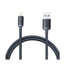 Baseus Câble Lightning vers USB 20W Modèle Crystal Shine Charge et Synchronisation 1,2m Noir