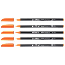 Lot de 5 feutres de coloriage pointe fine 1 mm - EDDING - Orange fluorescent