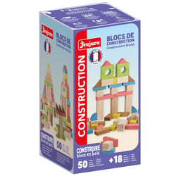 Set de 50 blocs de construction en bois - Jeujura