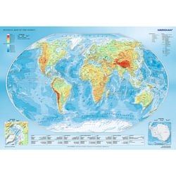 Puzzle 1000 pièces - Physical Map of the World - Trefl