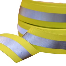 Elastique réfléchissant vert fluo au mètre