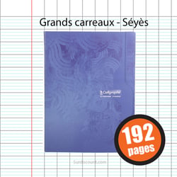 Cahier - 24x32(cm) - Grands carreaux - 192 pages - couverture en carton - sans spirale - Clairefontaine - Calligraphe