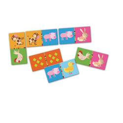 Jeu educatif Domino ferme - Djeco - Bleu