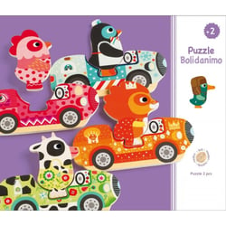 8 puzzles en bois bolidanimo - 16 pieces - djeco - dj01555