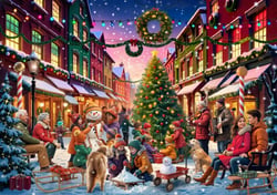Puzzle 2000 pièces - Rue de Noël - Bluebird Puzzle