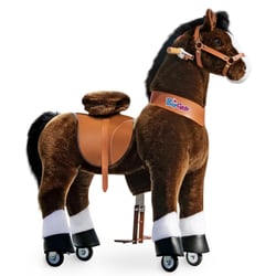 Poney brun et chocolat sabots blanc - PonyCycle