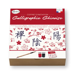 Coffret - Calligraphie - Initiation à la calligraphie chinoise - Plume + encre + carnet - Aladine
