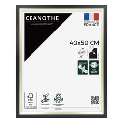 Cadre photo Actual noir doré 40x50 cm