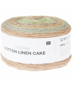 Pelote à tricoter Creative Cotton Linen Cake - 200GR - Rico Design 01 Pastel Shades