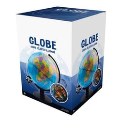 Globe terrestre rotatif et lumineux 25 cm - corps celestes illumine - jeu educatif