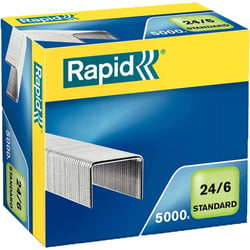 Boîte d'agrafes - Standard - 24/6 - Galvanisé - 5000 agrafes - Rapid