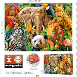 Puzzle 2D 500 pièces - Reine Lézard - EDUCA