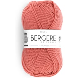 Pelote de laine - Saumon - 50% Laine 50% acrylique - Bergère de France - Idéale 4