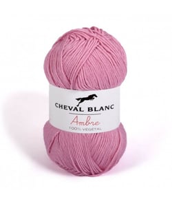 Coton et bambou à tricoter AMBRE - Cheval Blanc 056 Rose