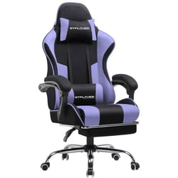 Chaise gaming ergonomique GTPLAYER - Tissu - Noir/violet - 50 x 50 x 125 cm