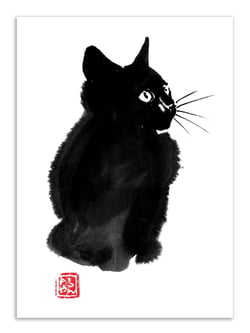 Affiche - Fluffy cat - Pechane Sumie