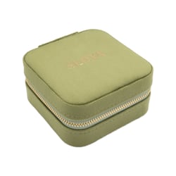 Boîte à bijoux velours vert olive - Sloya
