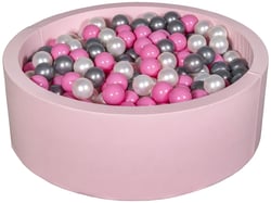 Piscine à balles Aire de jeu + 450 balles rose perle, rose clair, argent - Velinda