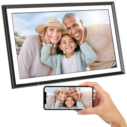 AGFAPHOTO Cadre Photo Connecté Realiview APF1560 Wi-Fi 15,6" LCD - Affichage Photos/Vidéos, Horloge, Météo, Rotation Auto, Mémoire 32Go, Appli FRAMEO iOS/Android Incluse - Noir