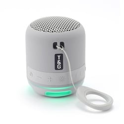 Mini Enceinte Bluetooth TWS LED Son Stéréo Portable Puissante Autonomie Longue Gris YONIS