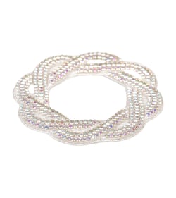Lot de 3 motifs entrelacs perles thermocollant 60mm argent