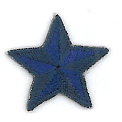 Lot de 3 écussons thermocollants étoile bleu 2.5cm