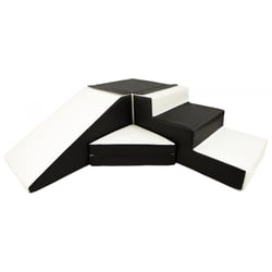 Set de 4 blocs en mousse pour le jeu noir, blanc - Velinda
