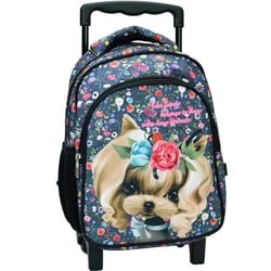 Sac à dos à roulettes Chien Yorke 31 CM Trolley maternelle