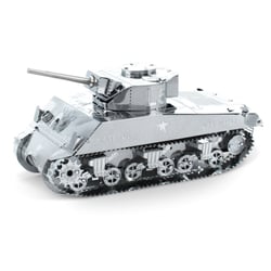 Char de Combat - Sherman Tank - Maquette 3D en métal avec 2 feuilles