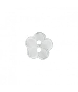 Carte de 3 boutons Fleurs blanc 18mm - Union Knopf Blanc