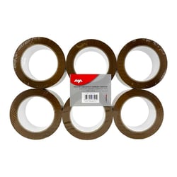 6 rouleaux rubans adhésifs - Marron - 100mx48mm - 45 microns