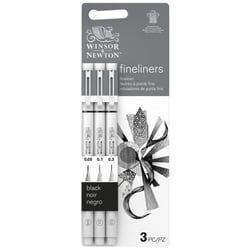 Feutres - Noir - Pointe fine - 0,05/0,1/0,3 - Winsor et Newton - Dessin - Beaux-arts