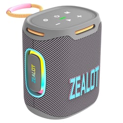 Enceinte Bluetooth Puissante 25W Étanche IPX6 Avec Lumières RGB Pour Extérieur Gris YONIS