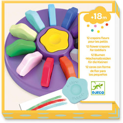 12 crayons fleurs pour les petits - DJECO - Multicolore