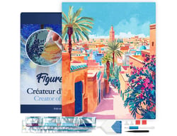 Diamond Painting Broderie Diamant Figured’Art 40x50cm toile tendue sur châssis en bois - diamants carrés - Marrakech