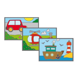 MégaCréa DIY - Cartes à gratter Les transports 3 pièces Activités manuelles Enfant