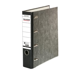 Classeur à levier à double mécanique Papier marbré A4 - Gris-dos noir - x 20 - Falken