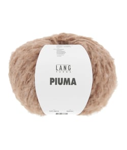 Pelote de laine et coton à tricoter PIUMA - Lang Yarns 15 Marron