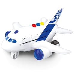 avion 17cm a friction lumineux et sonique - Bleu - MGM