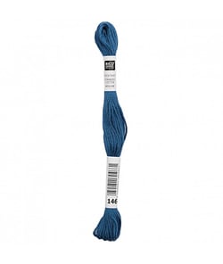 Fil à broder mouliné Uni - Rico Design 146 Bleu