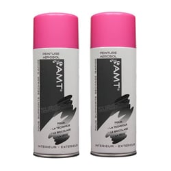 Lot de 2 sprays de peinture - rose tagada - AMT