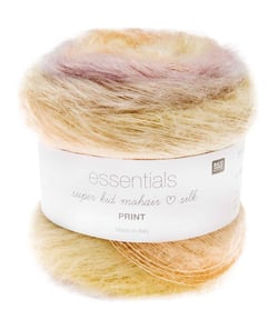 Pelote ESSENTIALS SUPER KID MOHAIR LOVES SILK PRINT 50 gr - Rico Design 07 Gris