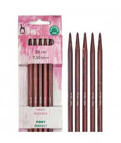 Aiguilles doubles pointes 20cm bois Perfect du N°3 au N°10 - Pony taille n°7,5