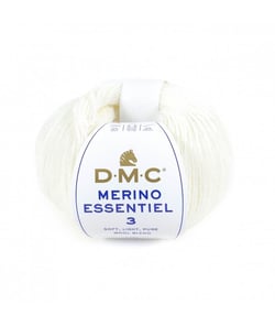 Pelote de laine Merino Essentiel 3 - DMC - Certifié Oeko-Tex 950 Blanc