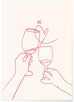 Affiche Toast à nous deux | A3 : 29,7x42cm