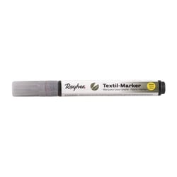 Marqueur couvrant pailleté pour textile, argent brillant, pointe ronde 2 - 4mm, avec valve