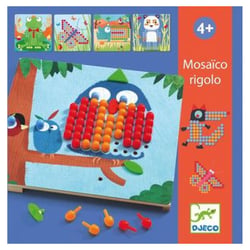 Mozaico Rigolo tableau de 8 dessins - Djeco - Bleu